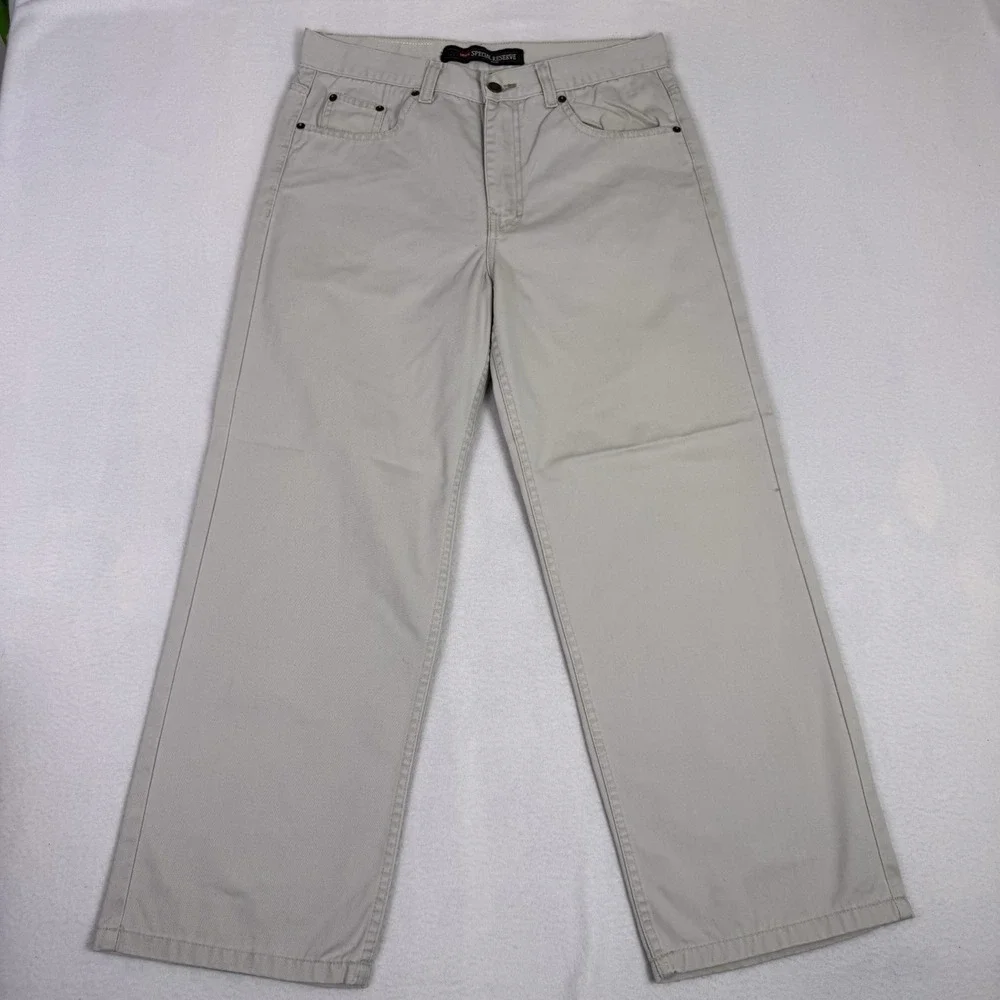 Vtg‎ Levi's 550 Special Reserve Orange Tab Khaki 32x28 Relaxed Tapered Jeans